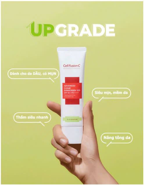 Cell Fusion C Advanced Clear Sunscreen (xanh lá)-