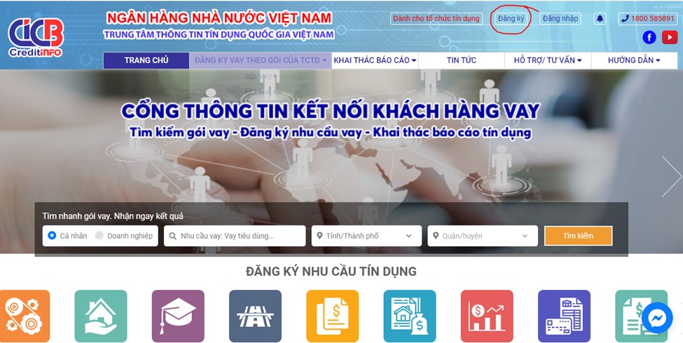 tổng đài kiểm tra nợ xấu đăng ký