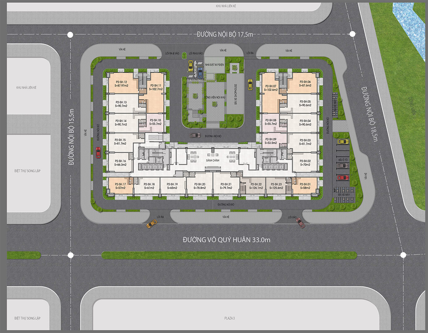 mặt bằng tổng thể của FPT Plaza 2