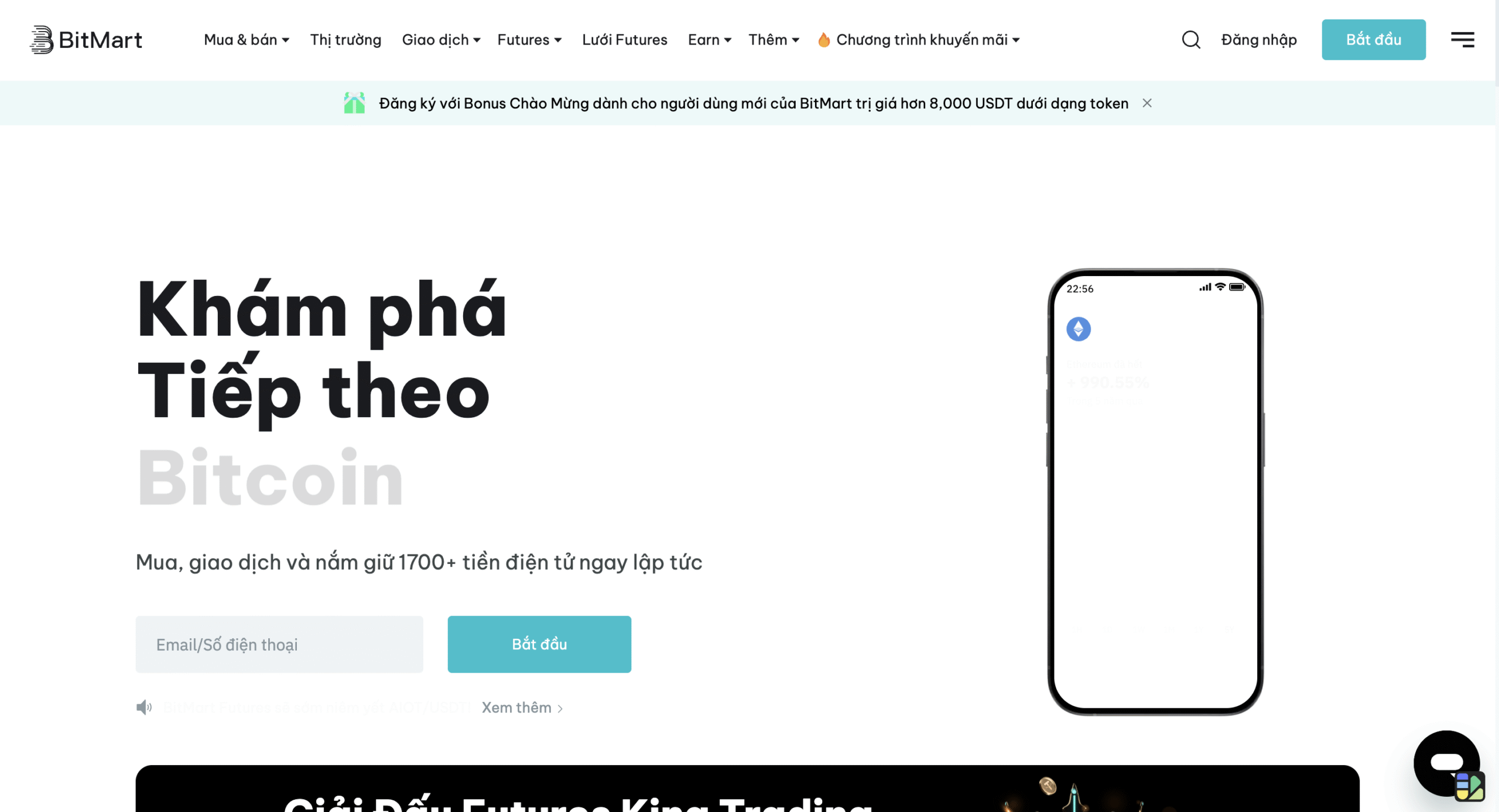 đánh giá sàn Bitmart bước 1