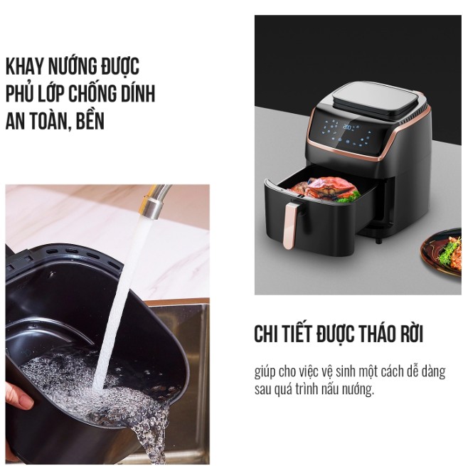 thiết kế của nồi chiên không dầu Elmich AFE-3945