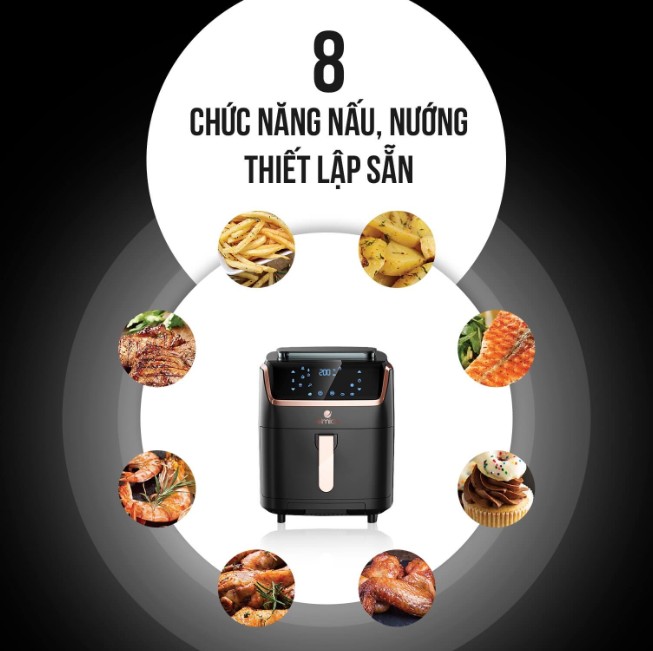 8 chế độ nấu được cài đặt sẵn 