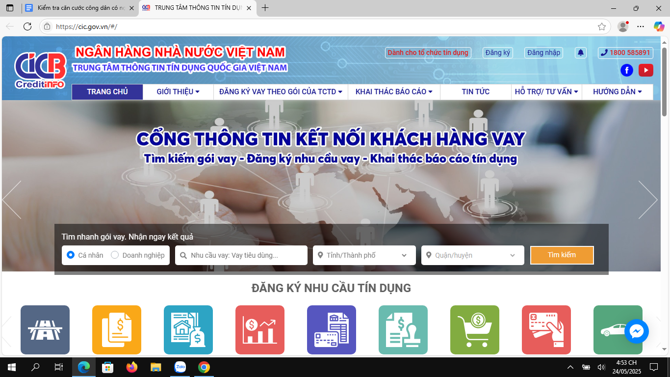 Kiểm Tra Nợ Xấu Bằng CCCD Online