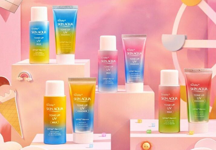kem chống nắng sunplay nâng tone essence milk