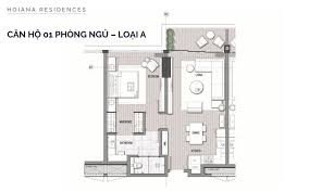 Hoiana Residences 1 phòng ngủ A