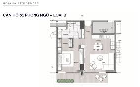 Hoiana Residences 1 phòng ngủ B