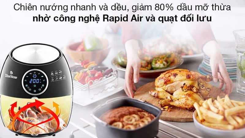 Nồi chiên không dầu Bluestone AFB-5873 công nghệ nấu