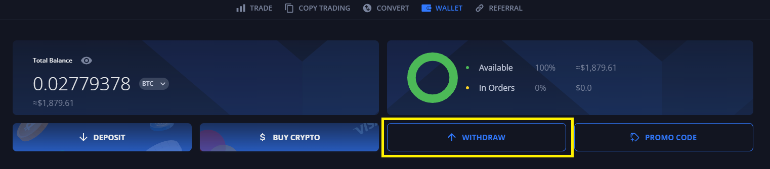 Rút tiền bước 1