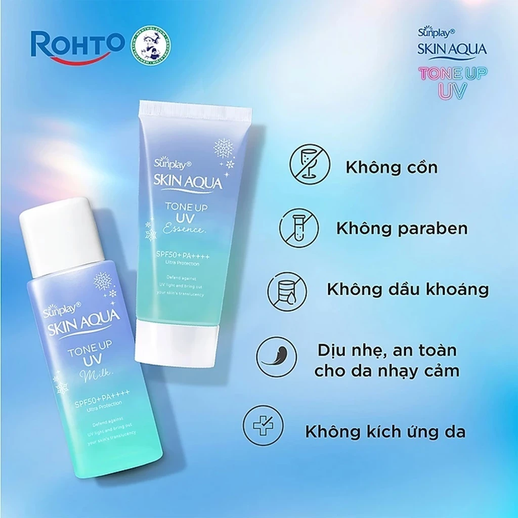 kem chống nắng sunplay nâng tone blue