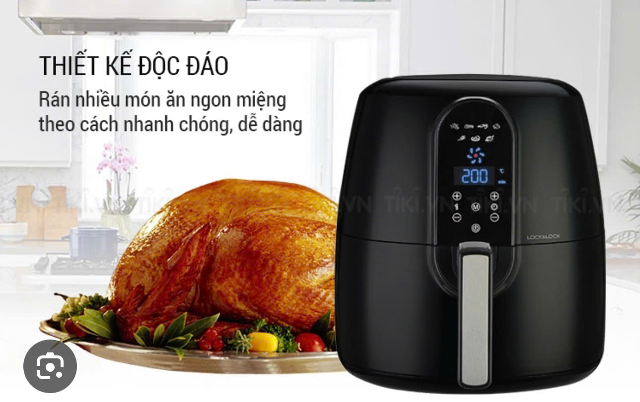 Thiết kế độc đáo của Nồi chiên không dầu Lock&Lock EJF351BLK