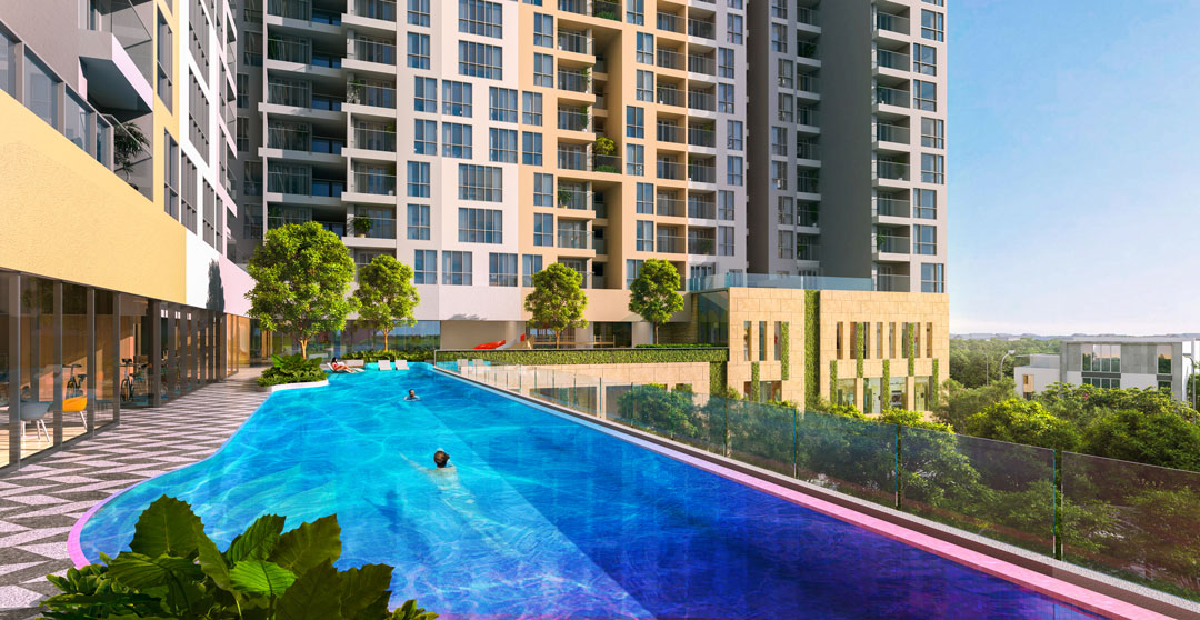 Cụm hồ bơi của khu Urban Green