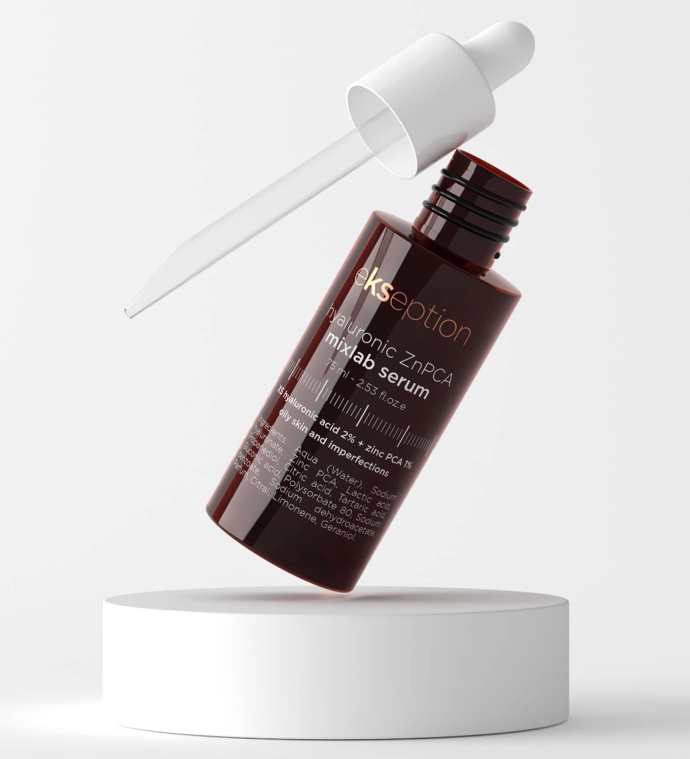 Về ‘ngoại hình’ của Serum kẽm Ekseption Hyaluronic ZnPCA Mixlab