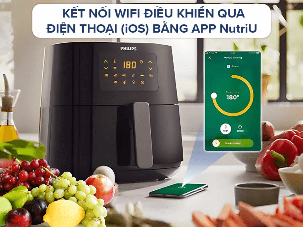 app theo dõi nồi chiên không dầu Philips HD9280/90