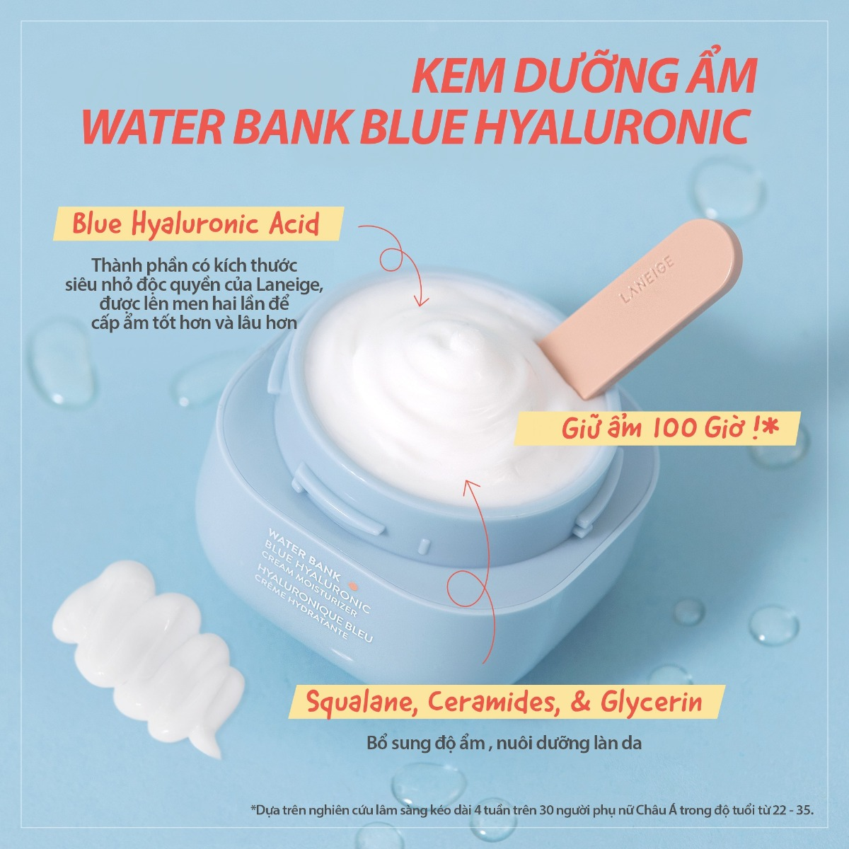 Kem dưỡng ẩm Laneige Water Bank Blue HA Moisture 