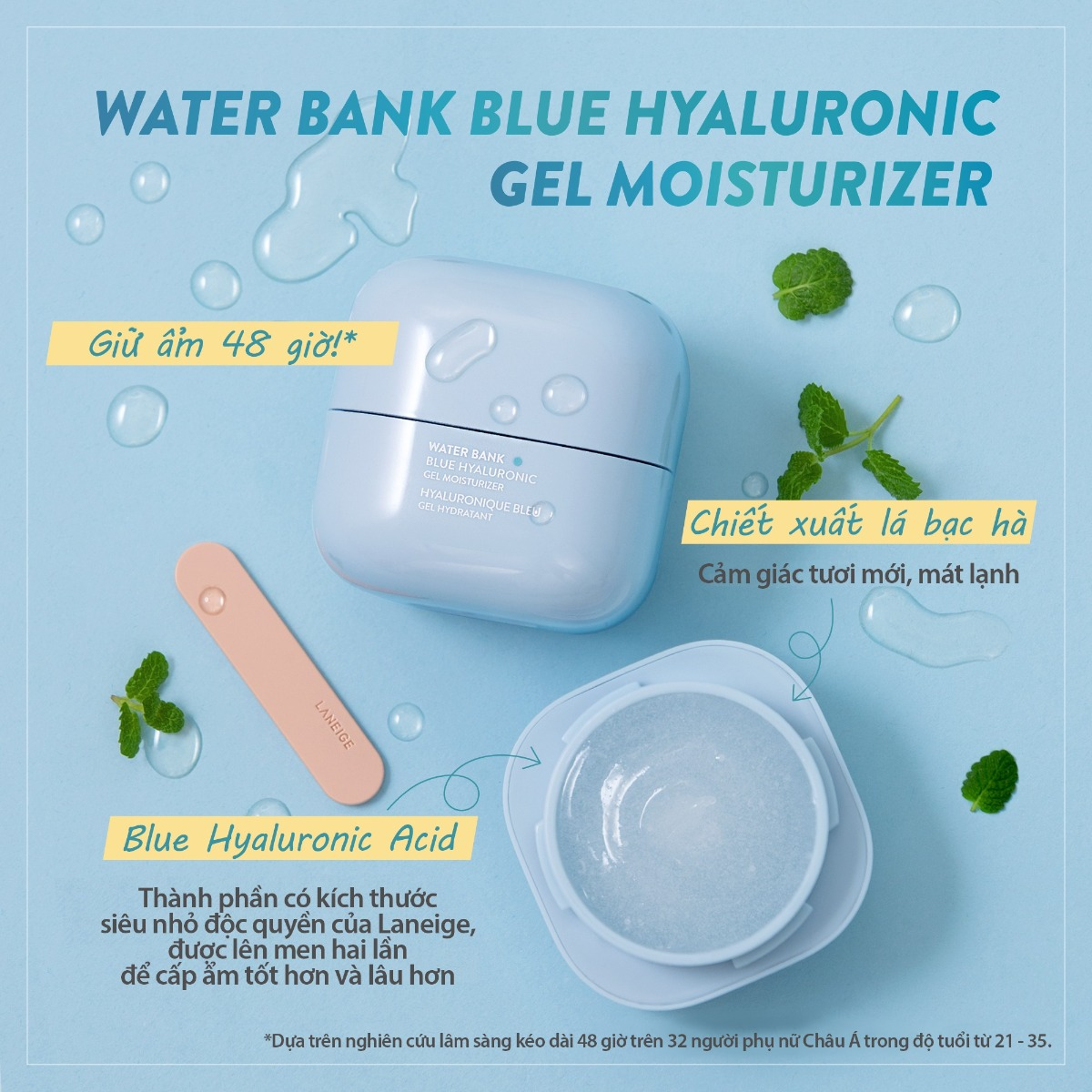 Kem dưỡng ẩm Water Bank Blue HA Gel Cream