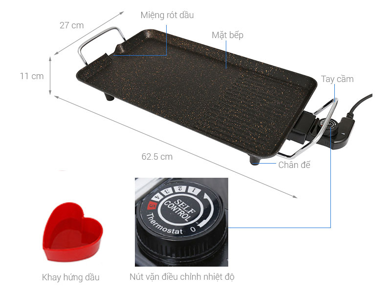 Bếp nướng điện Kangaroo KG699G 2000W